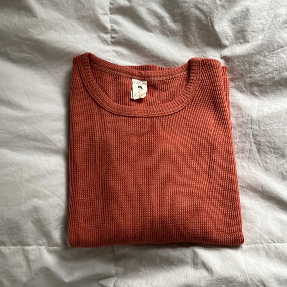 Kate quinn 7y long sleeve waffle knit top. NWOT.